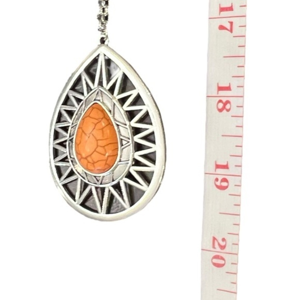 SALE!! 2 for $15 3pc Jewelry Set Summer Sunbeam Orange Necklace Earrings Ring - Picture 14 of 16